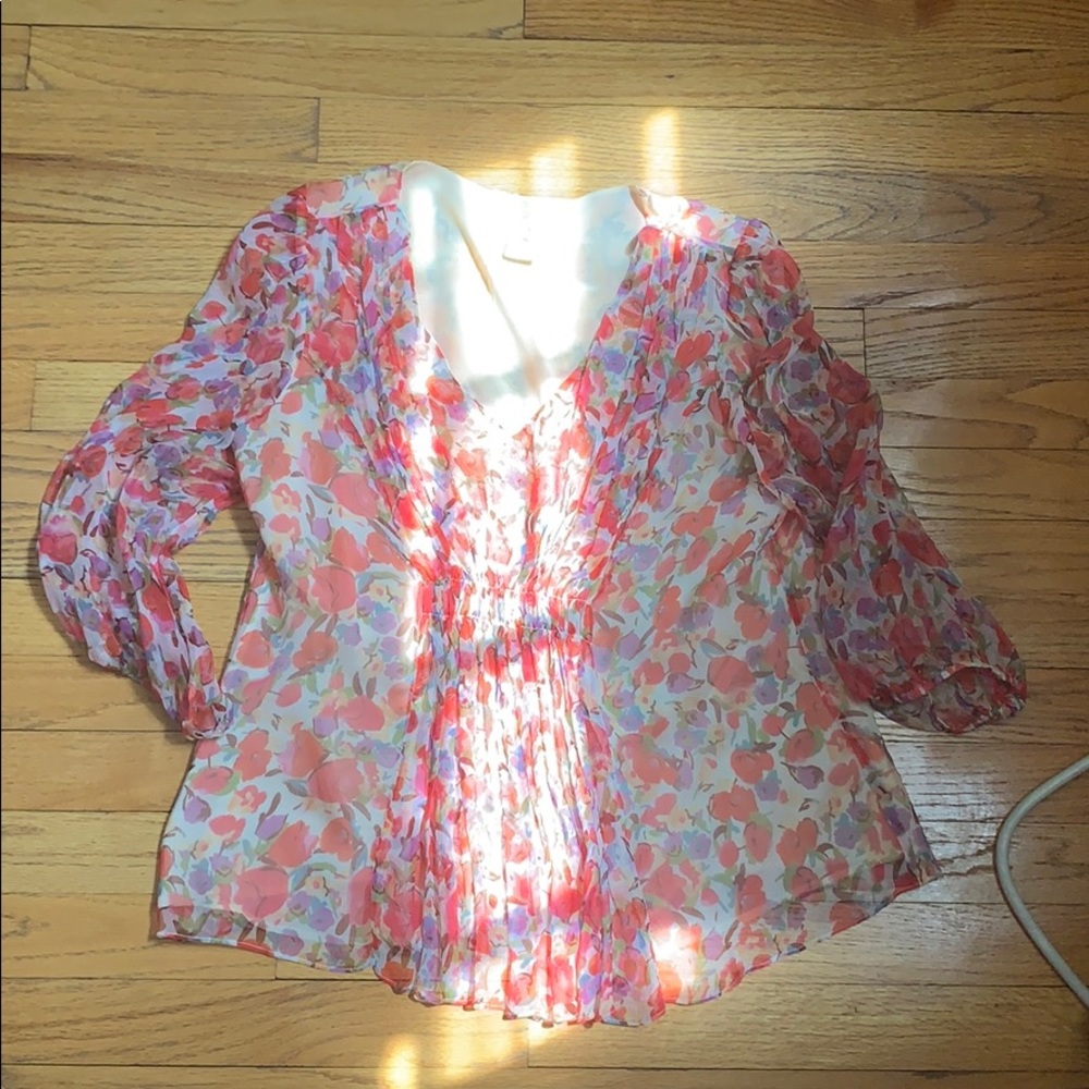 Sundance petite medium flower shirt